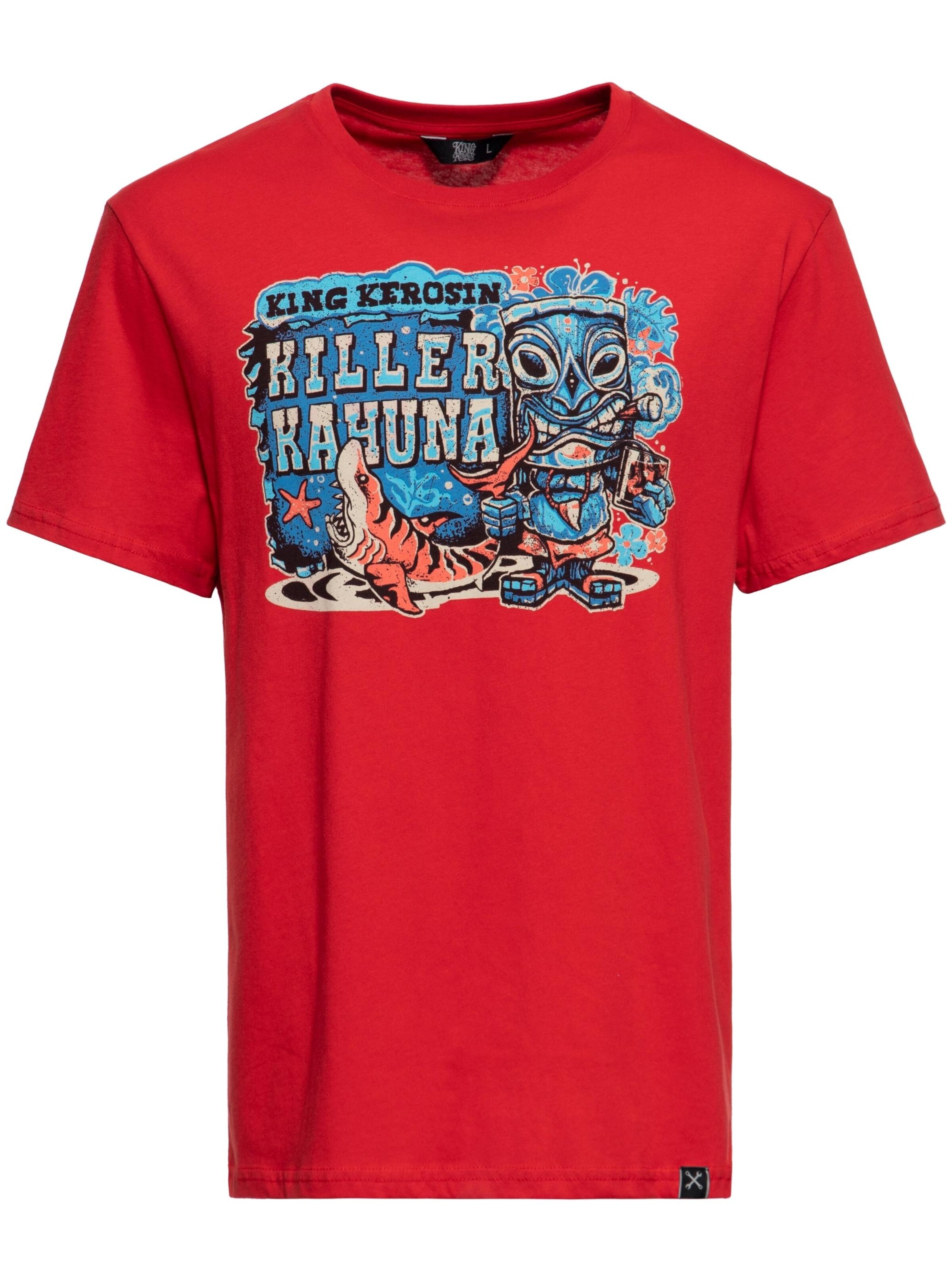 King Kerosin Shirt 'Killer Kahuna' in Red: front