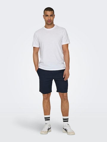 Only & Sons Regular Shorts 'LEO' in Blau