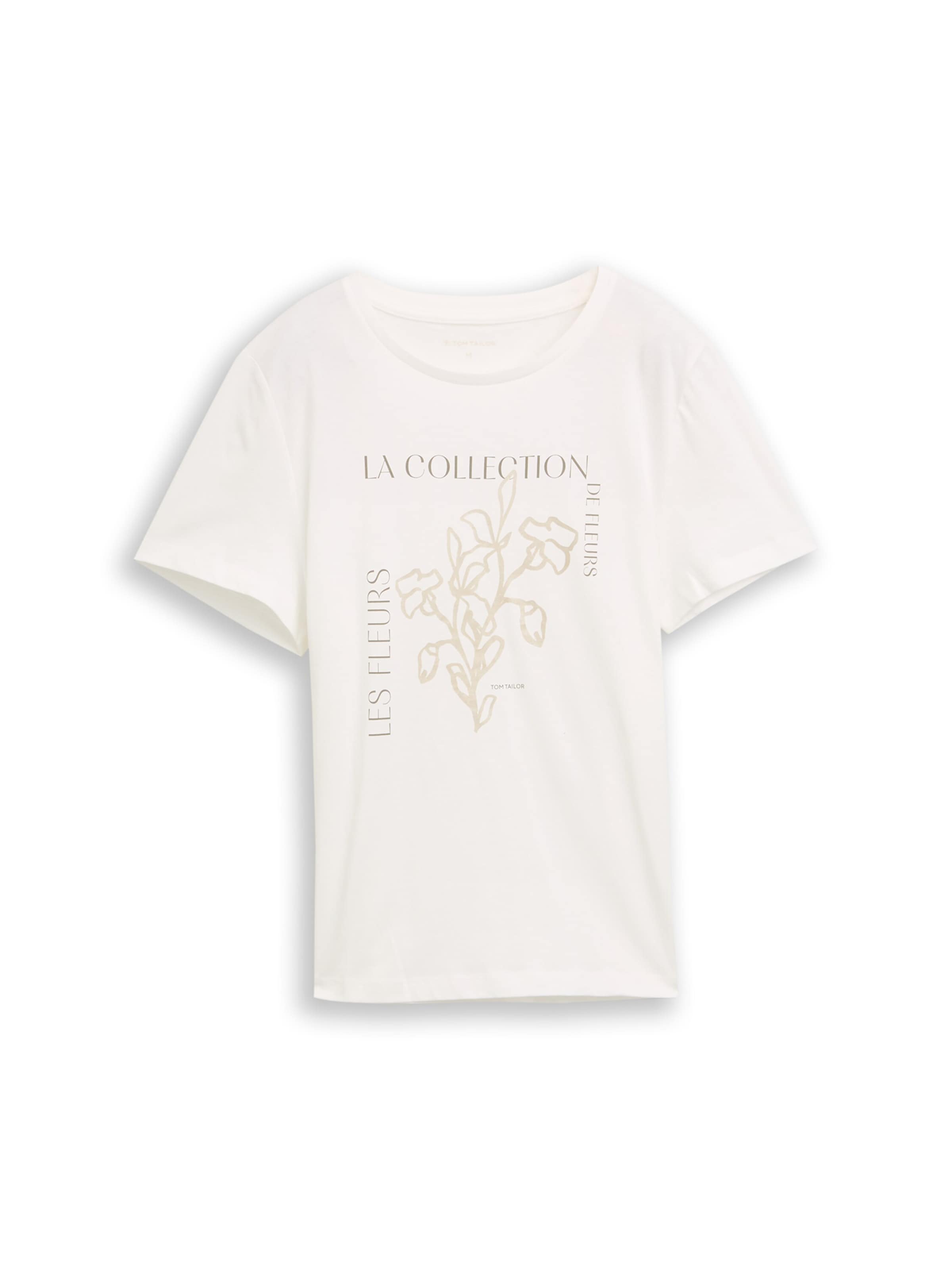 Tricou de la TOM TAILOR pe alb: față