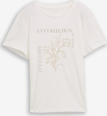 Tricou de la TOM TAILOR pe alb: față