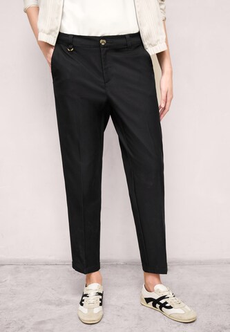 Street One Studio Slim fit Chino Pants in Black: front