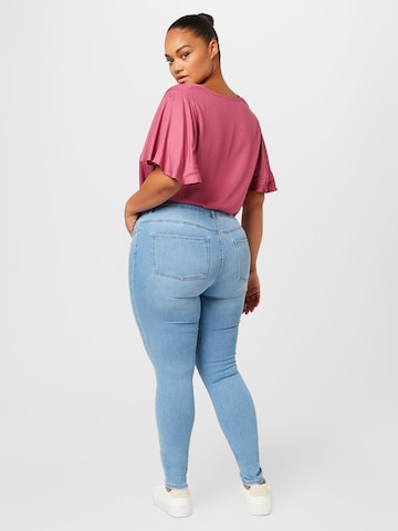 ONLY Curve - Skinny Calças de ganga 'CORAL' em azul