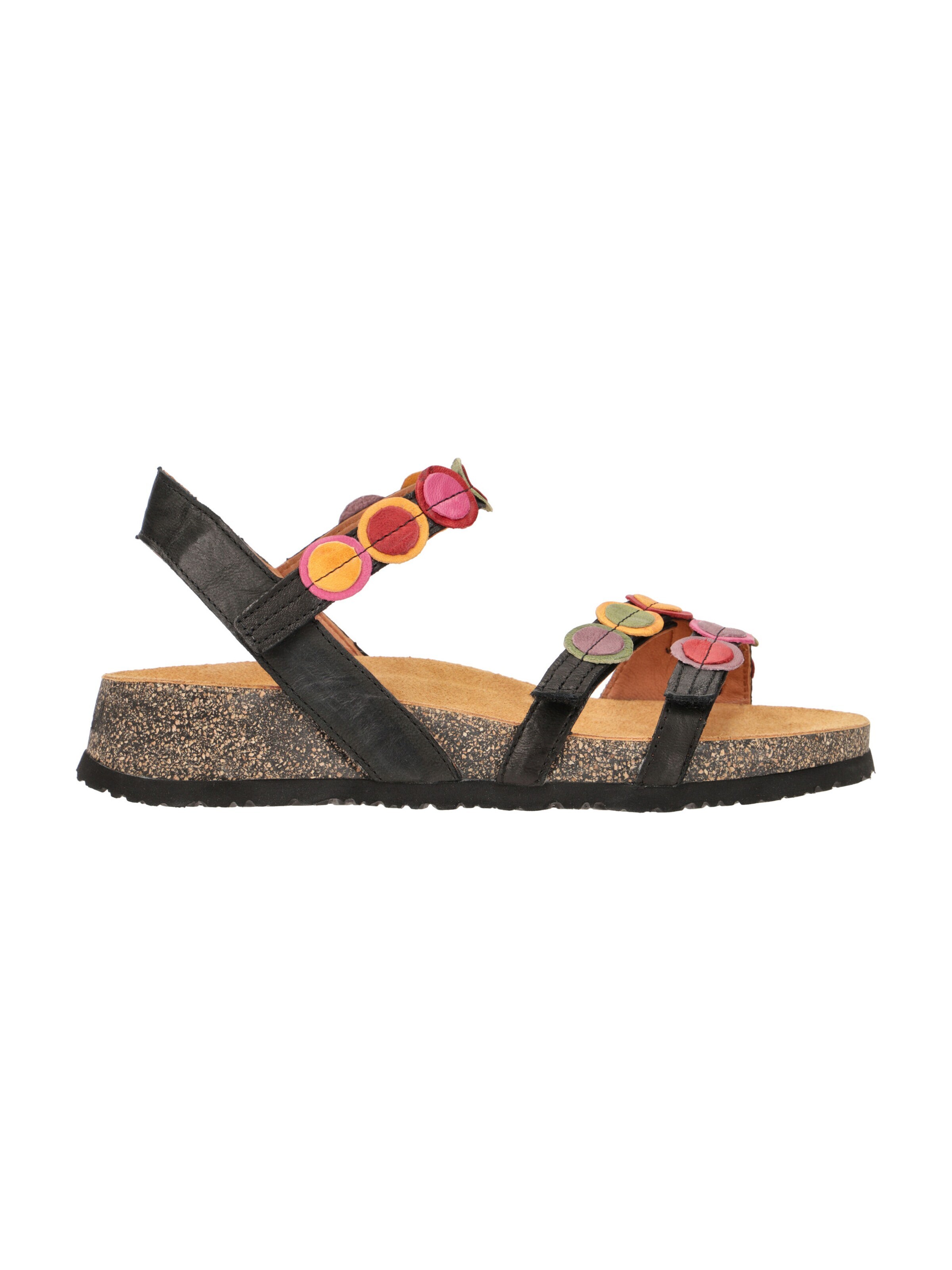 THINK! Sandals 'Think Koak Sandale schwarz bunte Punkte 322' in Black