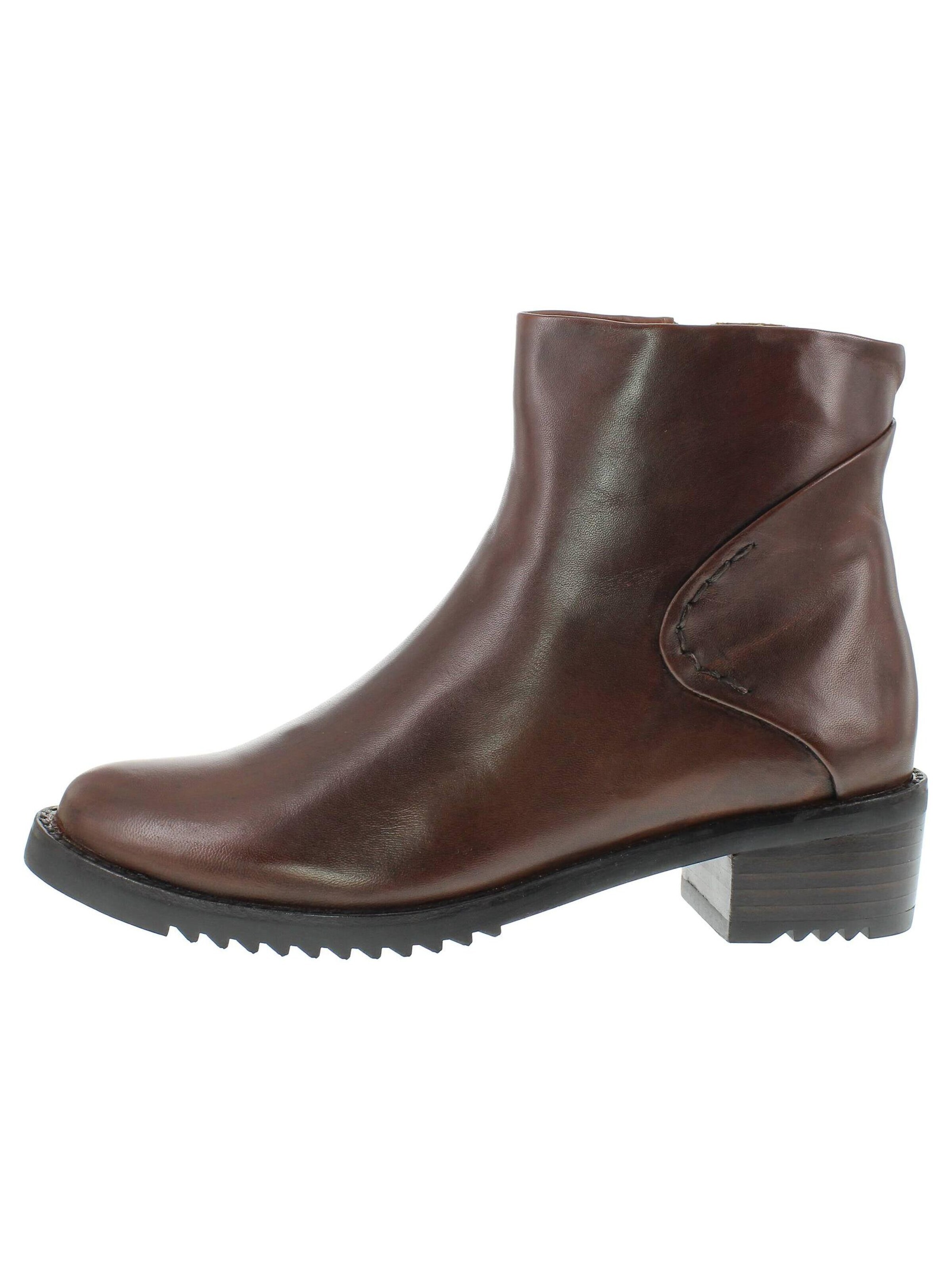 Everybody Ankle Boots 'BINETTA - Puristische Eleganz mit handwerklichem Charakter'‌ in Braun: Vorderseite