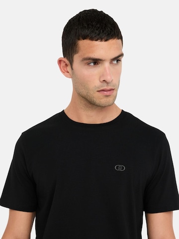 Liu Jo Shirt 'LIU JO UOMO T-SHIRT BASICCONTRA T-SHIRT'‌‌‌‌‌‌‌‌ in Schwarz