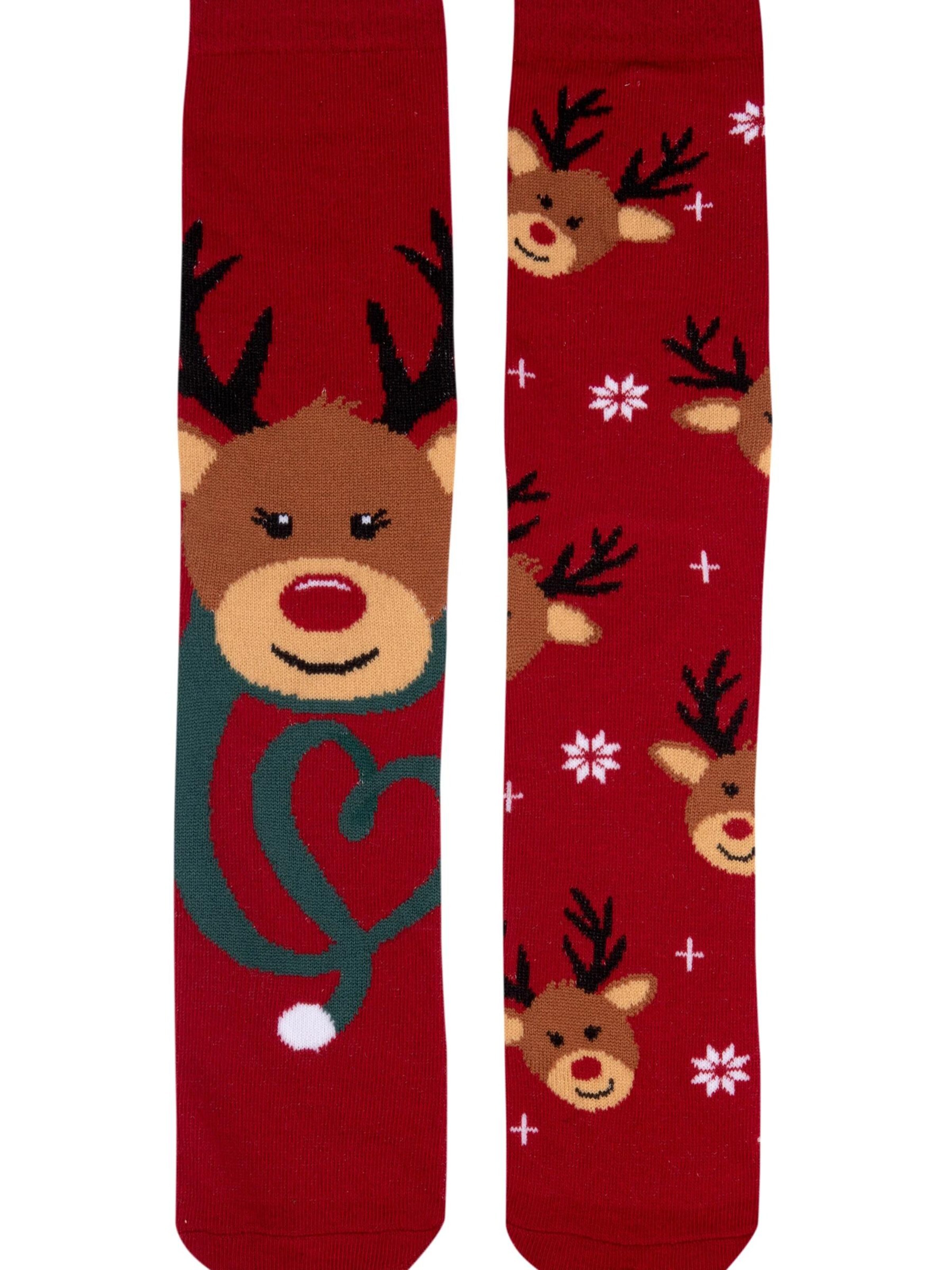 United Labels Socks 'Rentier Weihnachtssocken' in Red