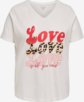 T-shirt 'CARMAEBELL' ONLY Carmakoma en blanc : devant
