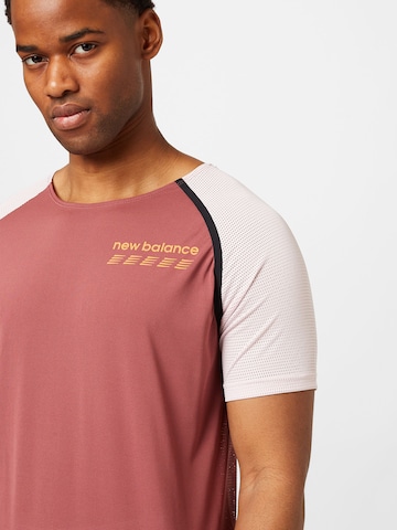 new balance Λειτουργικό μπλουζάκι 'Accelerate Pacer' σε καφέ