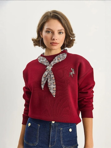 Bianco Lucci Sweatshirt in Red: front