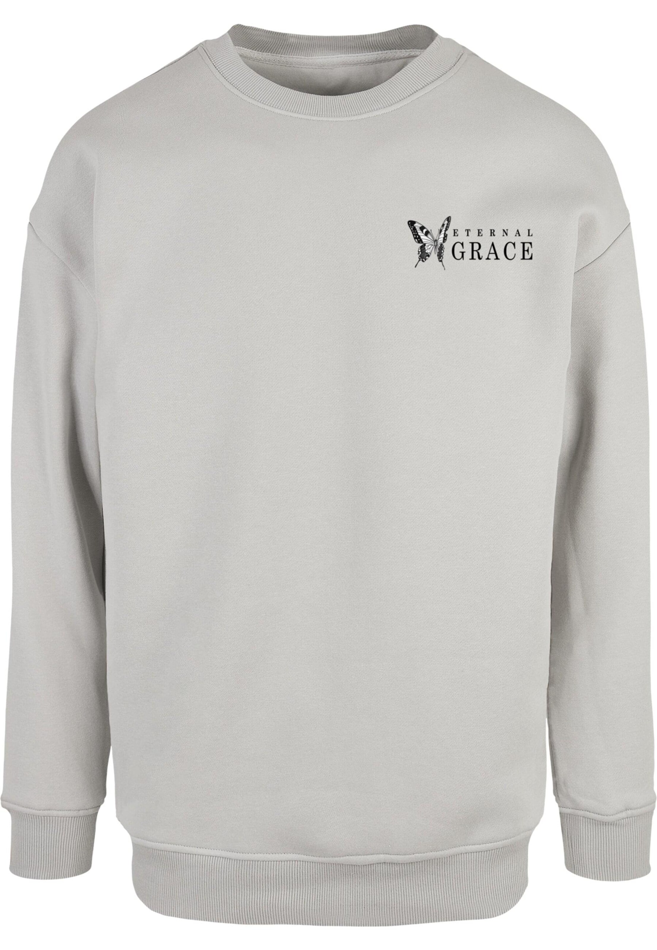 Merchcode Sweatshirt 'Eternal Grace' in Grey: front