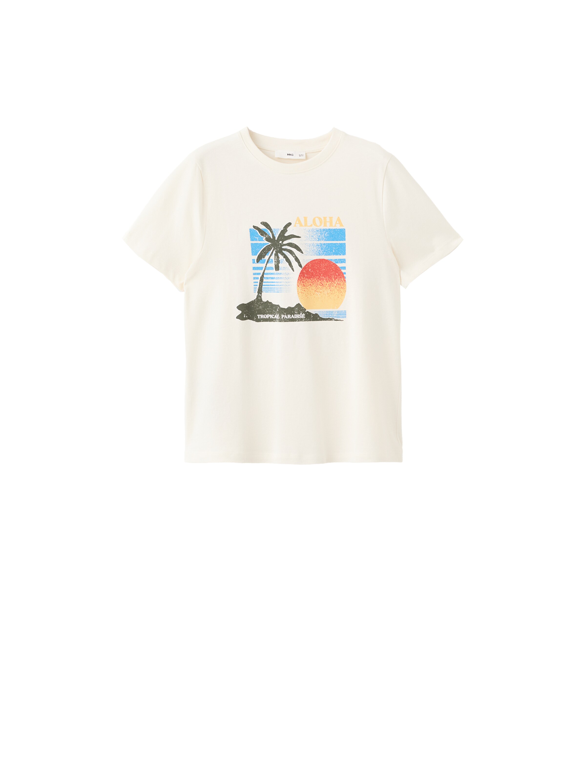 MANGO T-Shirt 'ILUSTRA' in Beige: Vorderseite