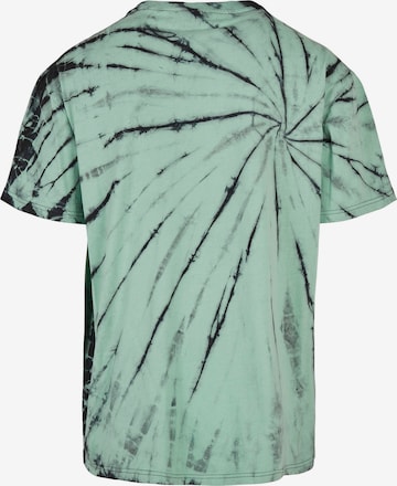 Urban Classics Shirt 'Boxy Tye Dye' in Groen