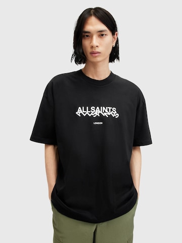 AllSaints Koszulka w kolorze czarny: przód