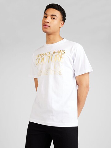 Sweat-shirt Versace Jeans Couture en blanc : devant