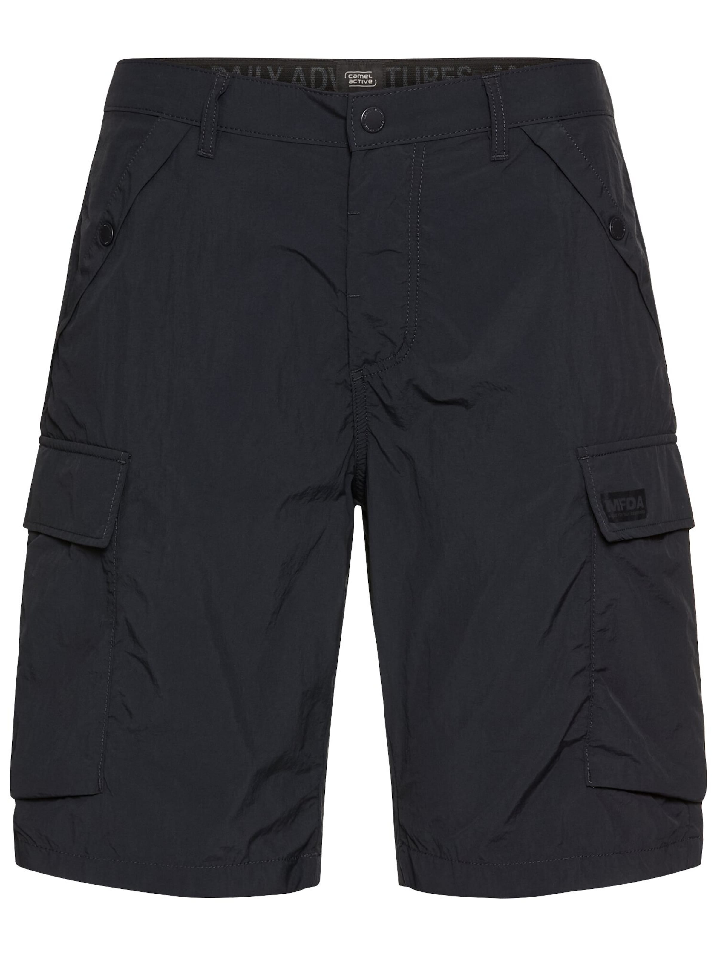 CAMEL ACTIVE Tapered Cargoshorts im Relaxed Fit in Blau: Vorderseite