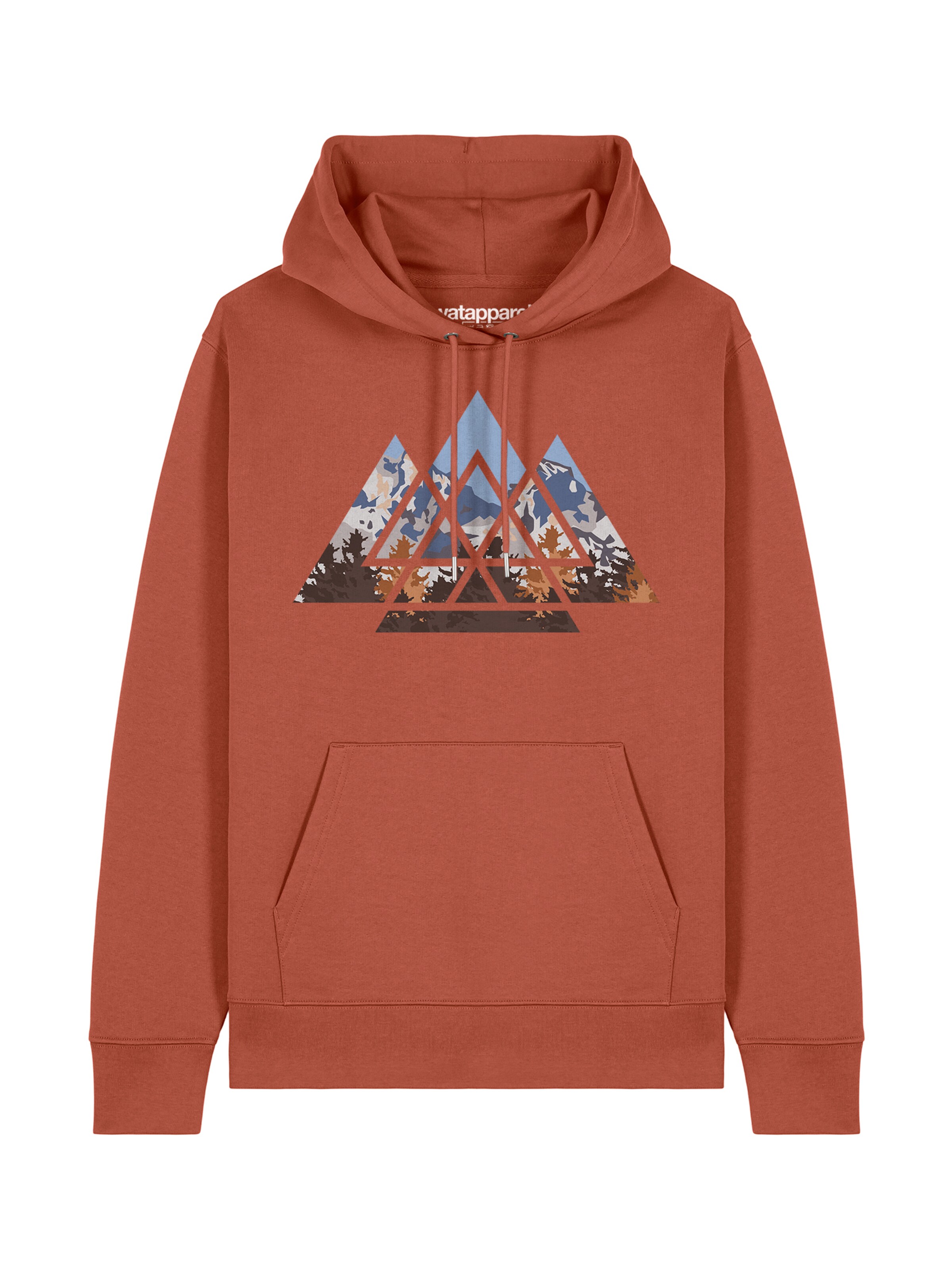 Sweat-shirt ' Geometric Landscape ' Watapparel en marron : devant