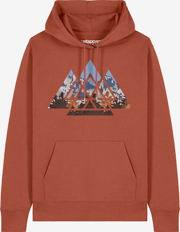 Sweat-shirt ' Geometric Landscape ' Watapparel en marron : devant