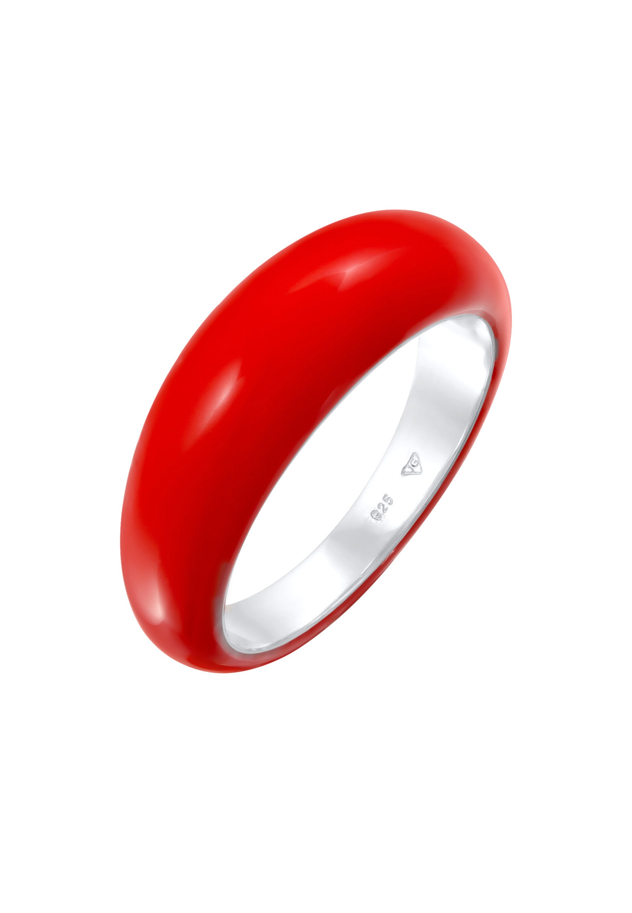 ELLI Ring 'Chunky' in Rood: voorkant
