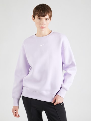 Nike SportswearSweater majica 'PHOENIX FLEECE' - ljubičasta boja: prednji dio