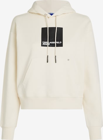 KARL LAGERFELD JEANS Sweatshirt ' Regular Fit Logo ' in Beige: voorkant