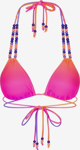 Moda Minx Triangle Bikini Top in Pink: front