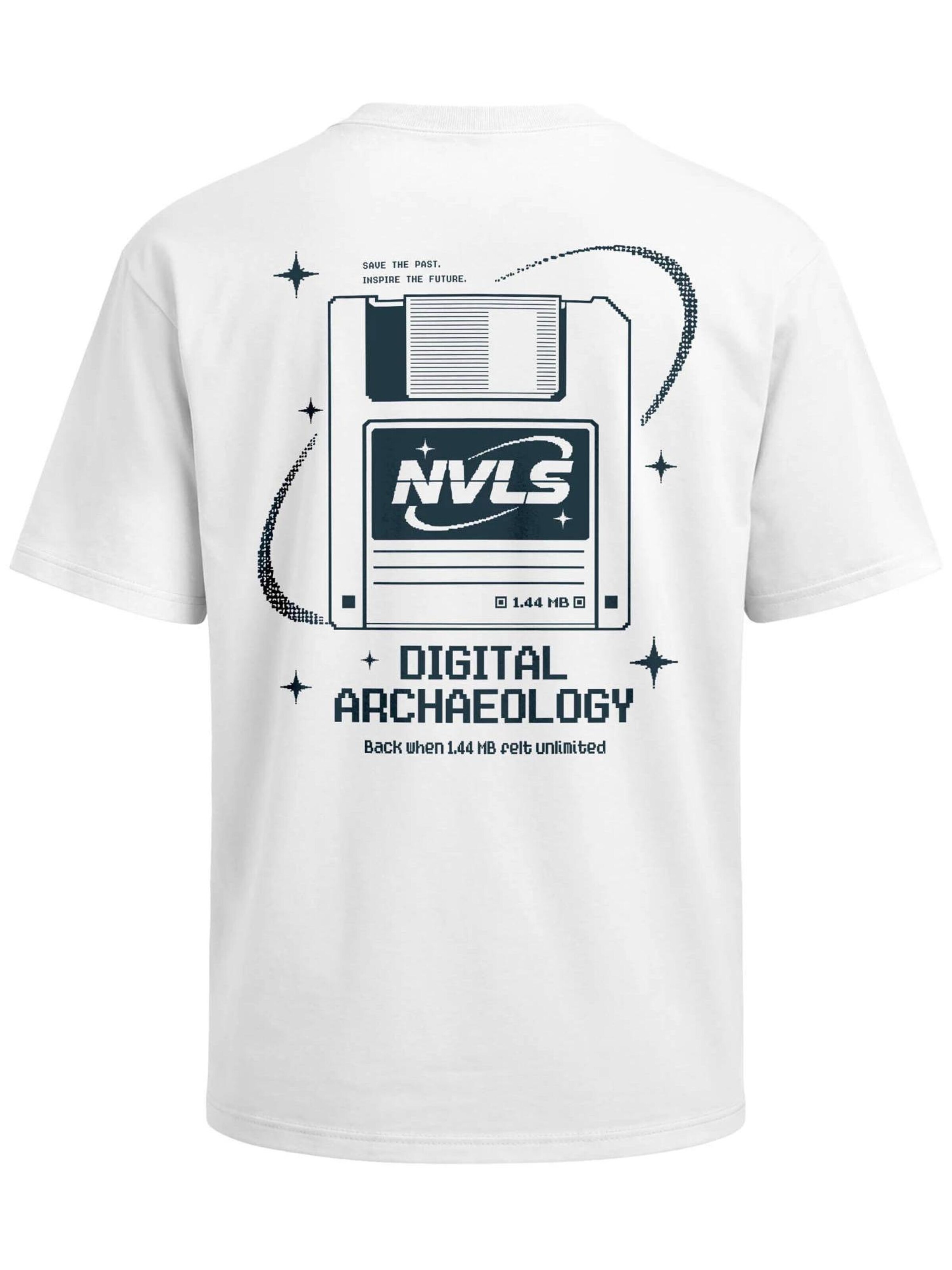 Neverless Shirt 'Digital Archaeology' in White: front