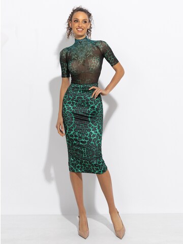 JIORO Blusenbody 'LEO NEON GREEN' in 