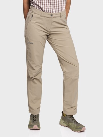 Schöffel Regular Outdoor trousers 'Engadin1' in Beige: front