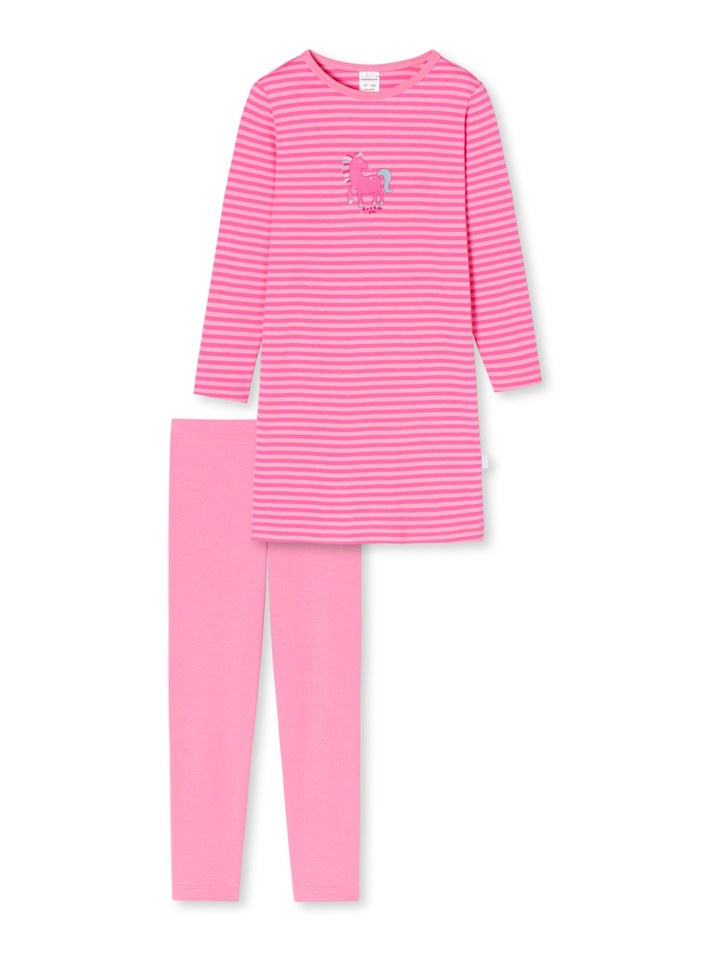 SCHIESSER - Pijama 'Pony World' en rosa: frente