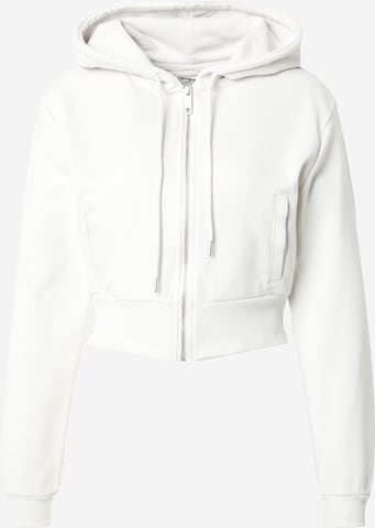 Cotton On Zip-Up Hoodie in White: front