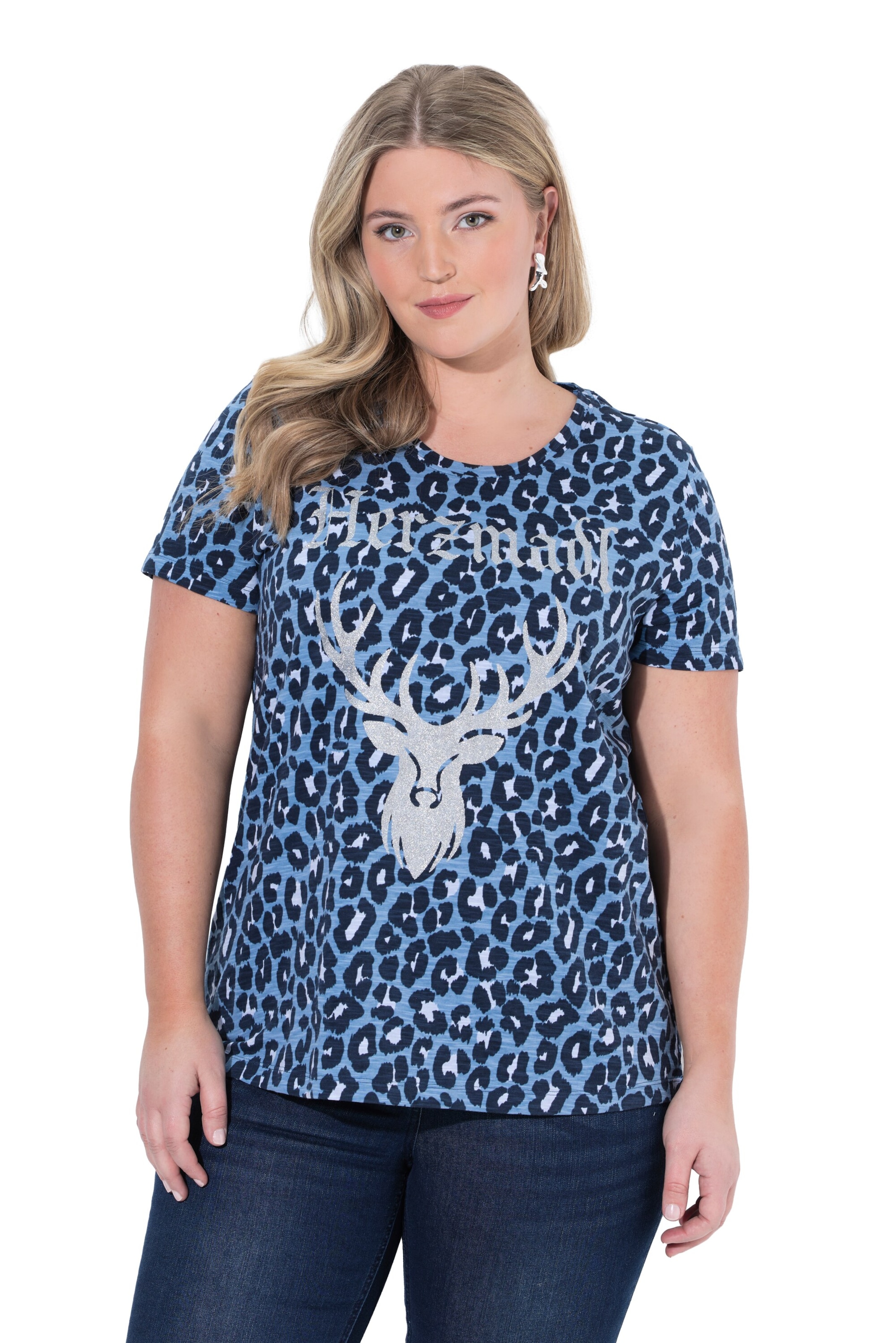 Ulla Popken Shirt in Blauw: voorkant