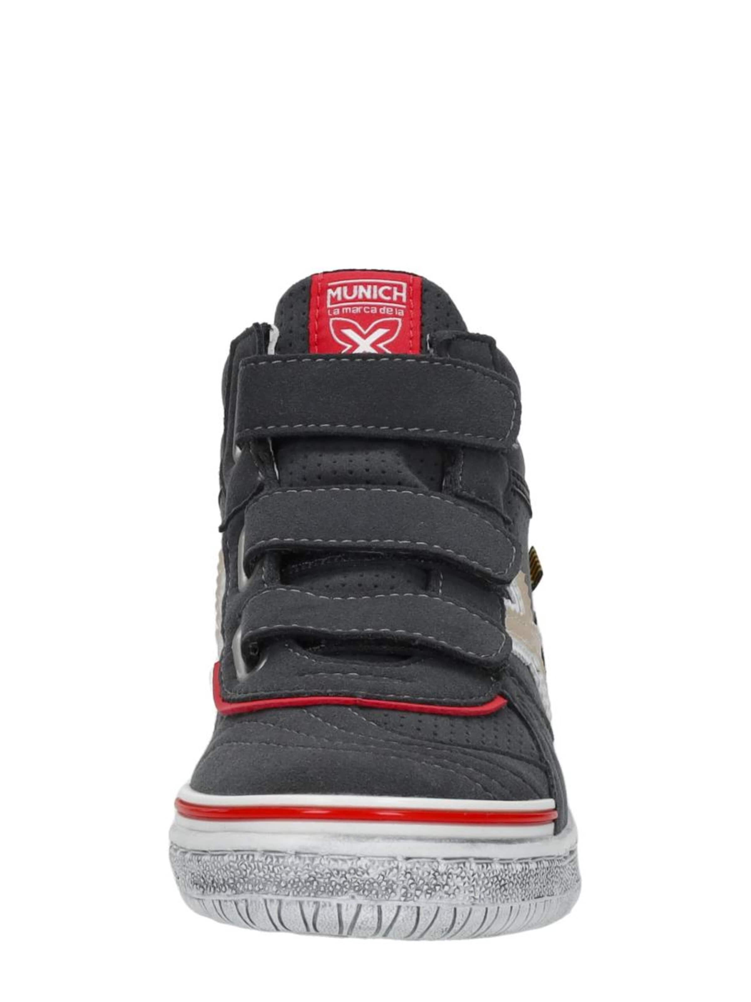 MUNICH Sneakers 'Klittenband Hoog' in Grijs