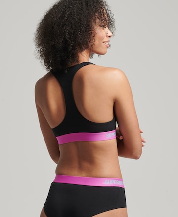 Superdry Bustier Sport bh in Zwart