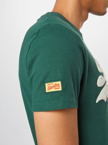 T-Shirt 'Chenille' Superdry en vert