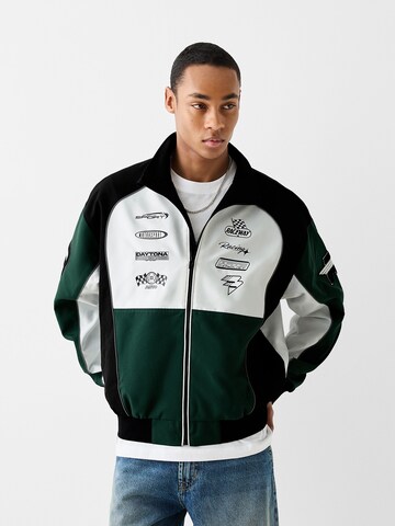 Bershka Between-season jacket in Green: front