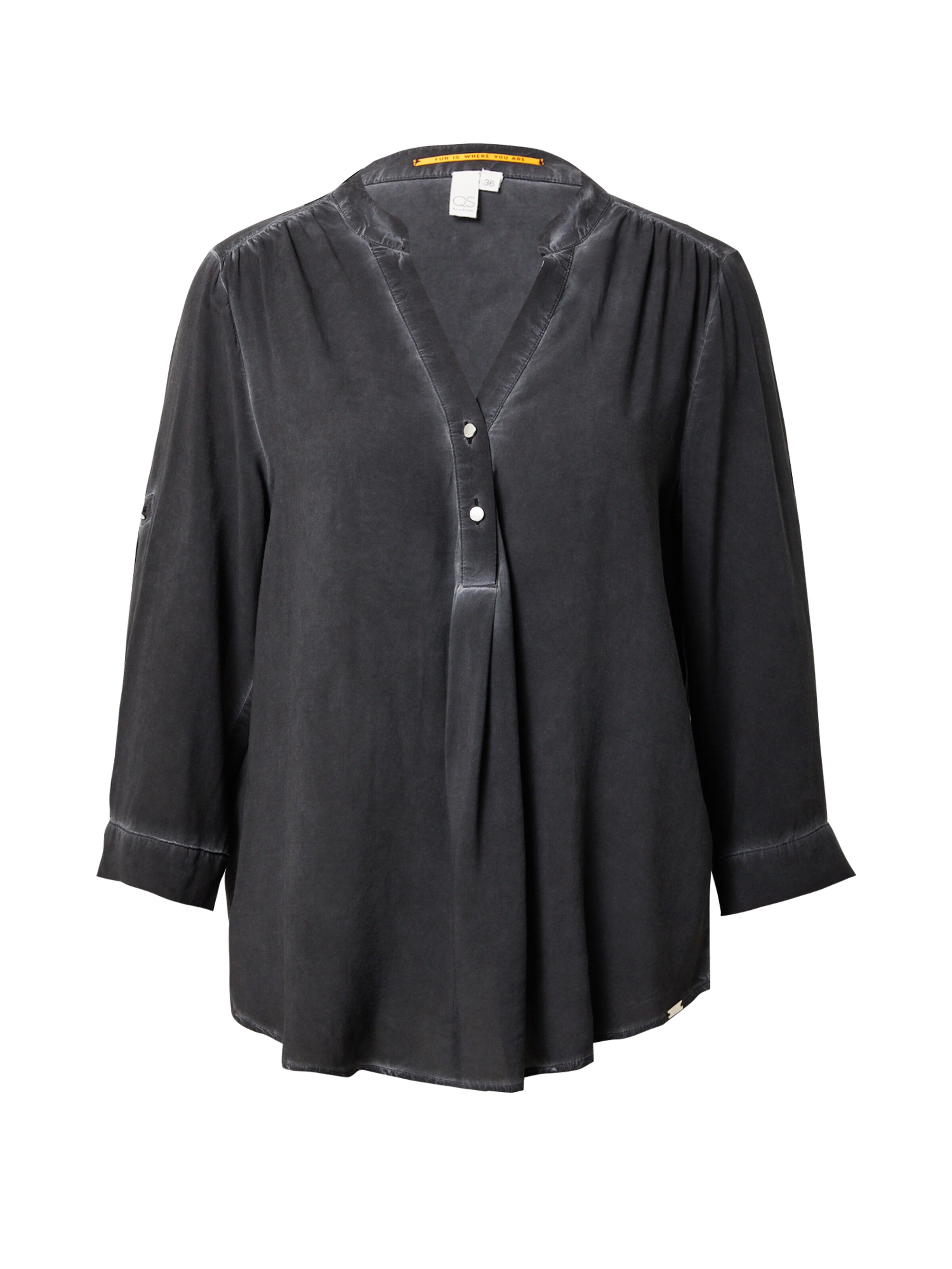 QS Bluse in Schwarz: Vorderseite