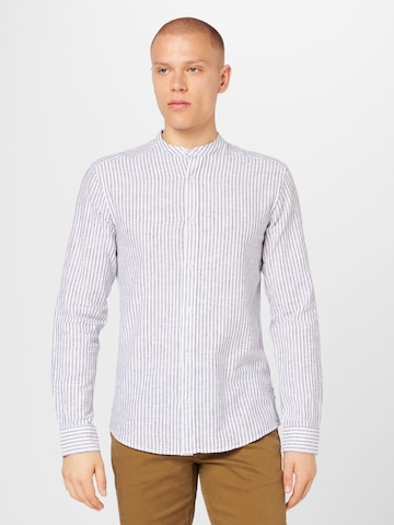 Coupe slim Chemise 'Caiden' Only & Sons en bleu : devant