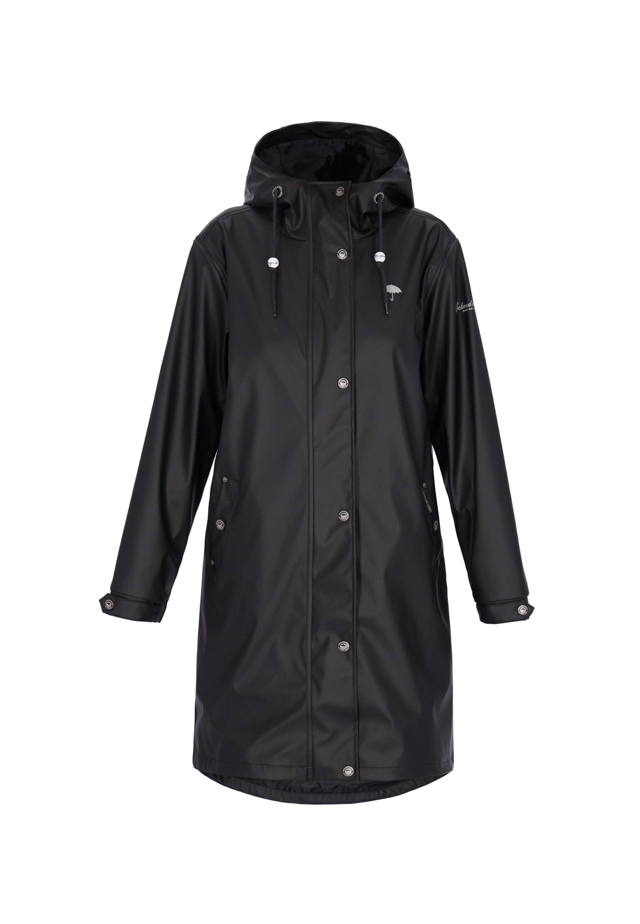 Drymaster Mantel in Schwarz: Vorderseite
