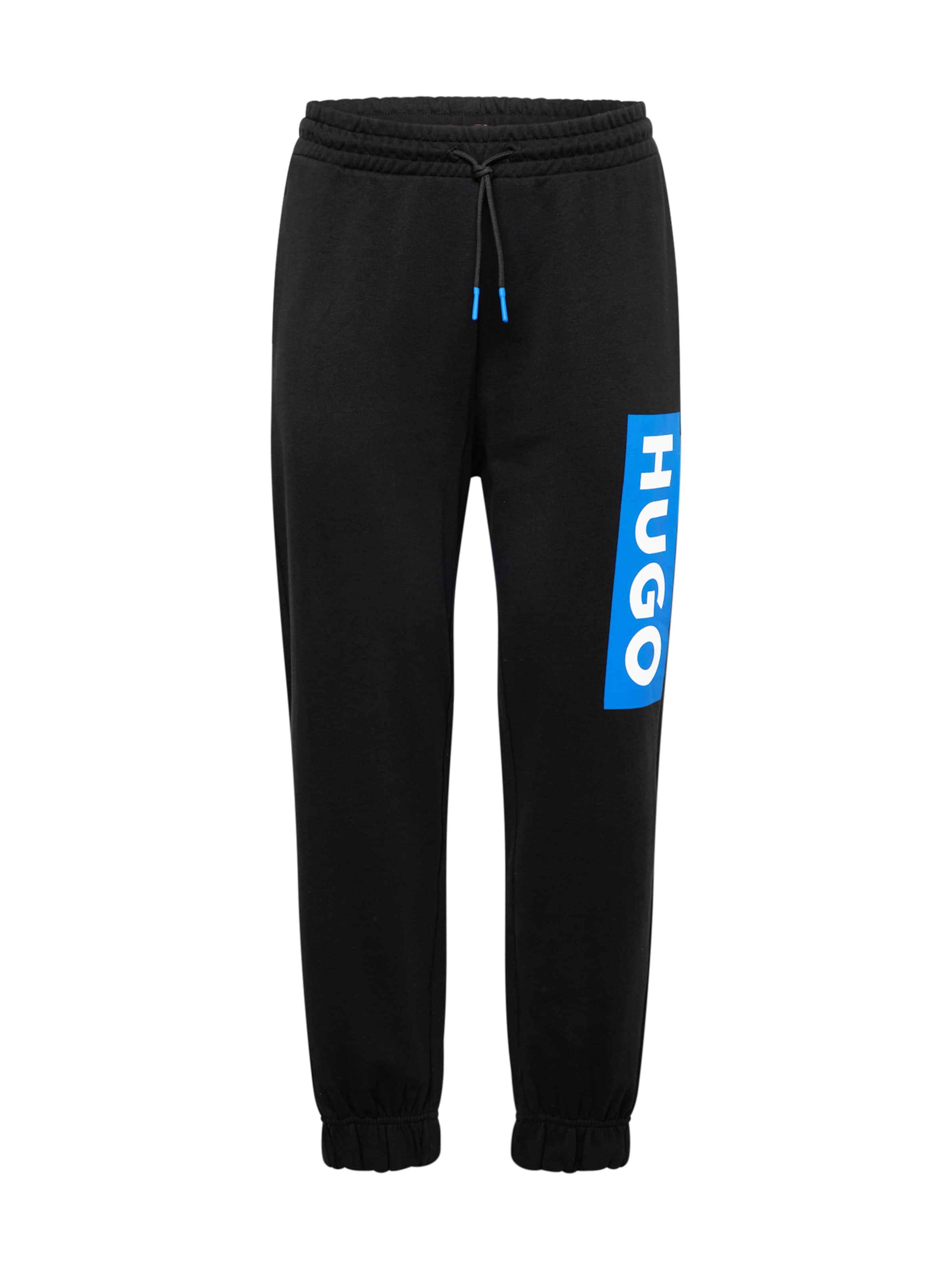 Effilé Pantalon 'Nuram' HUGO en noir : devant