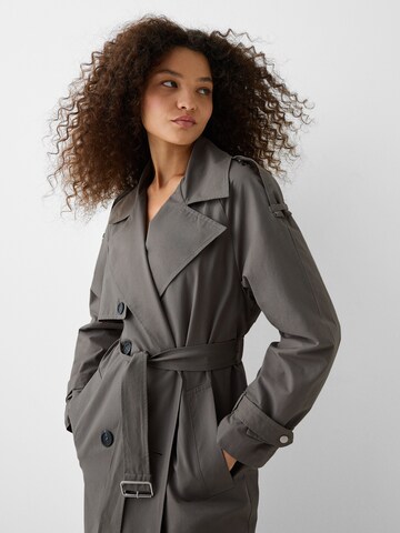 Bershka Between-Seasons Coat in Grey