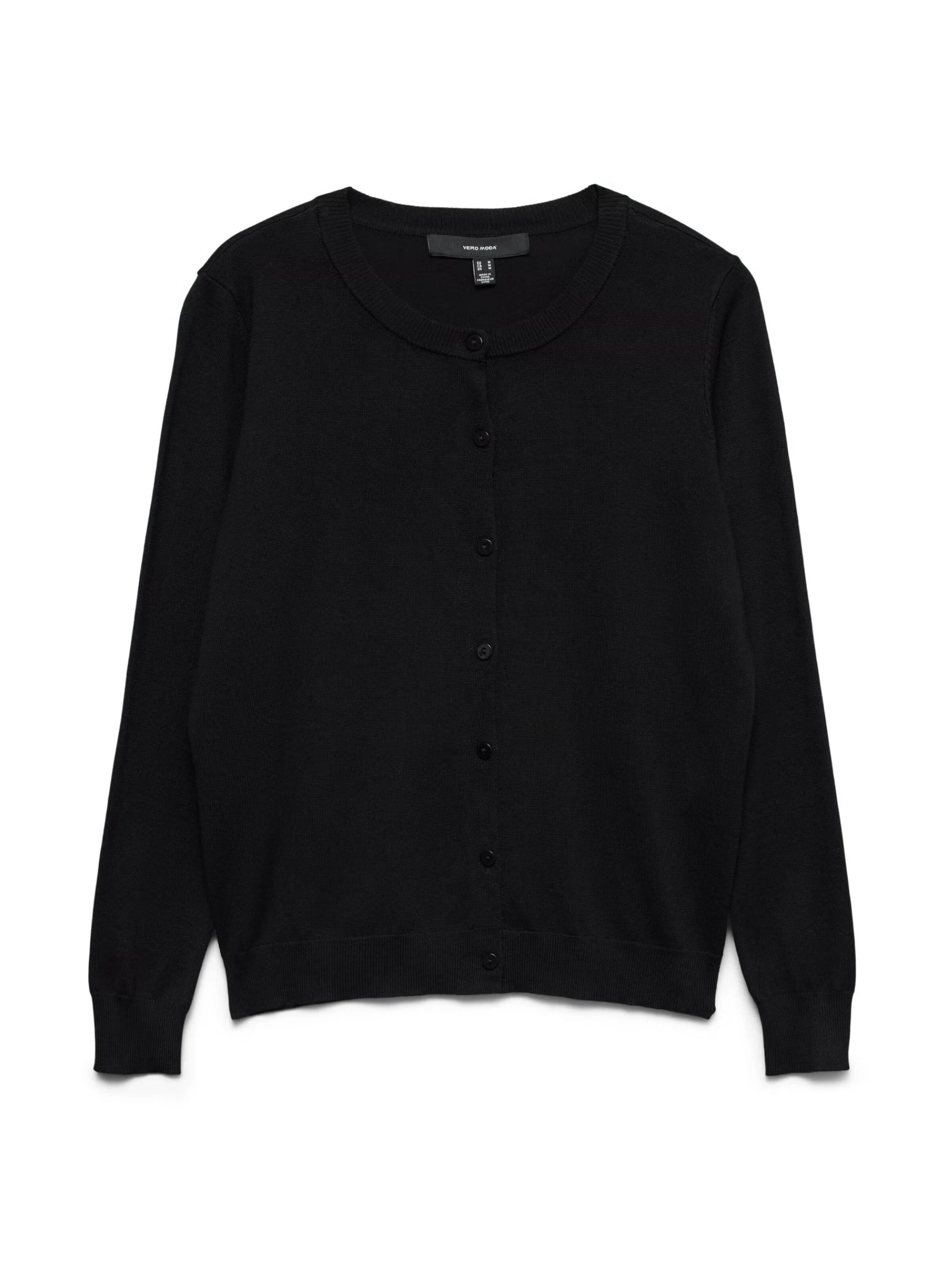 VERO MODA Gebreid vest '10346655' in Zwart: voorkant