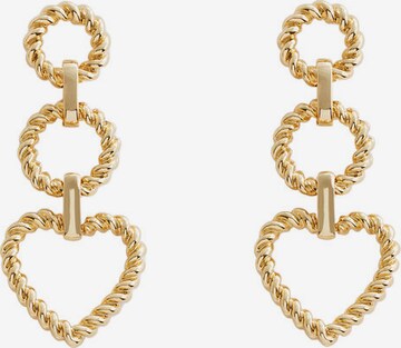 Boucles d'oreilles 'TESTIMO' MANGO en or : devant