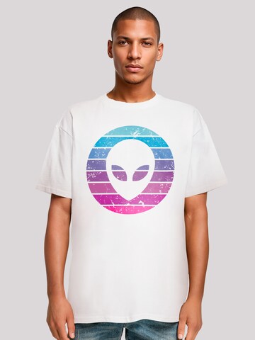 F4NT4STIC Shirt 'Alien Kopf' in Wit: voorkant