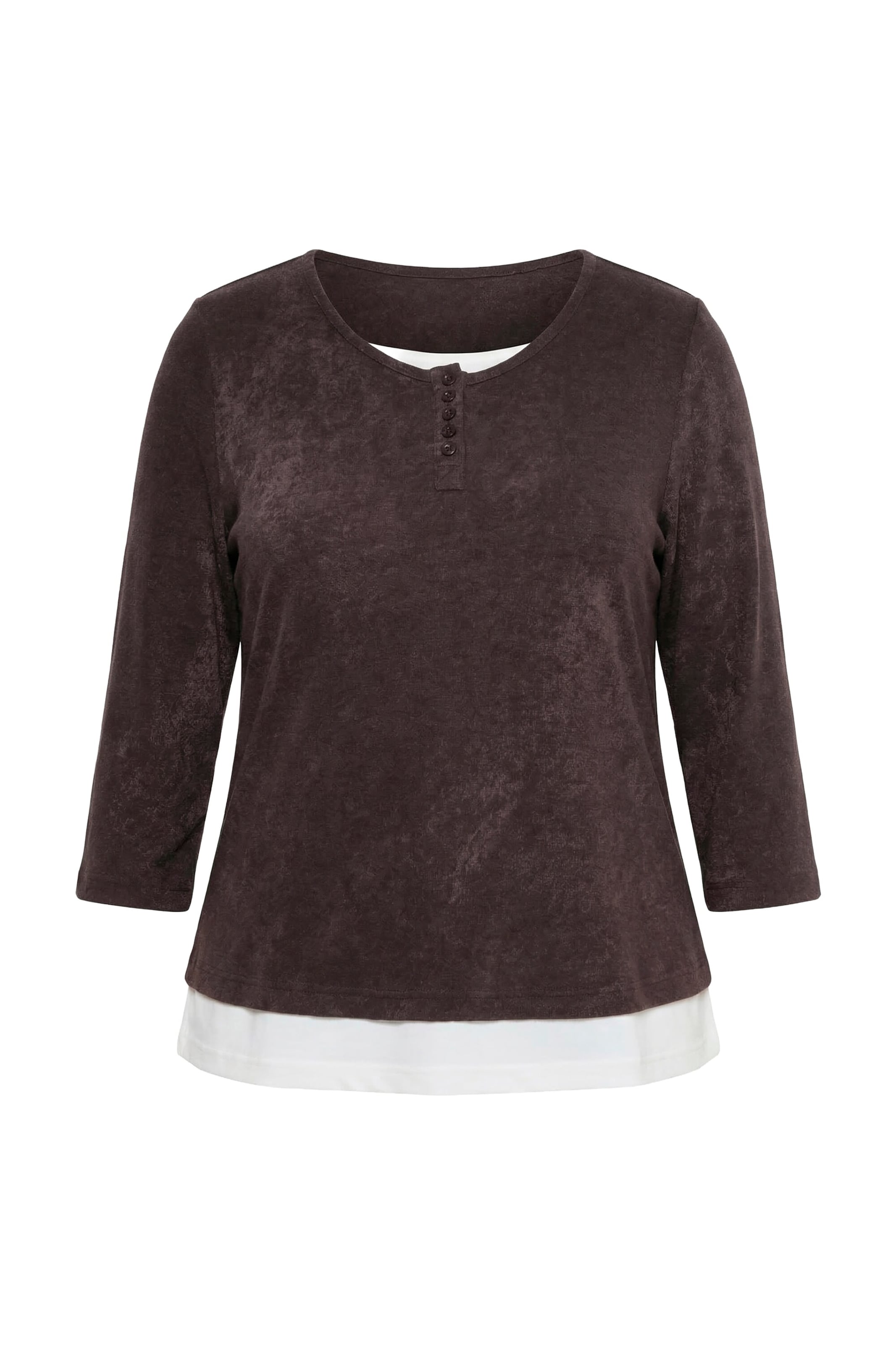 Ulla Popken Shirt in Brown: front