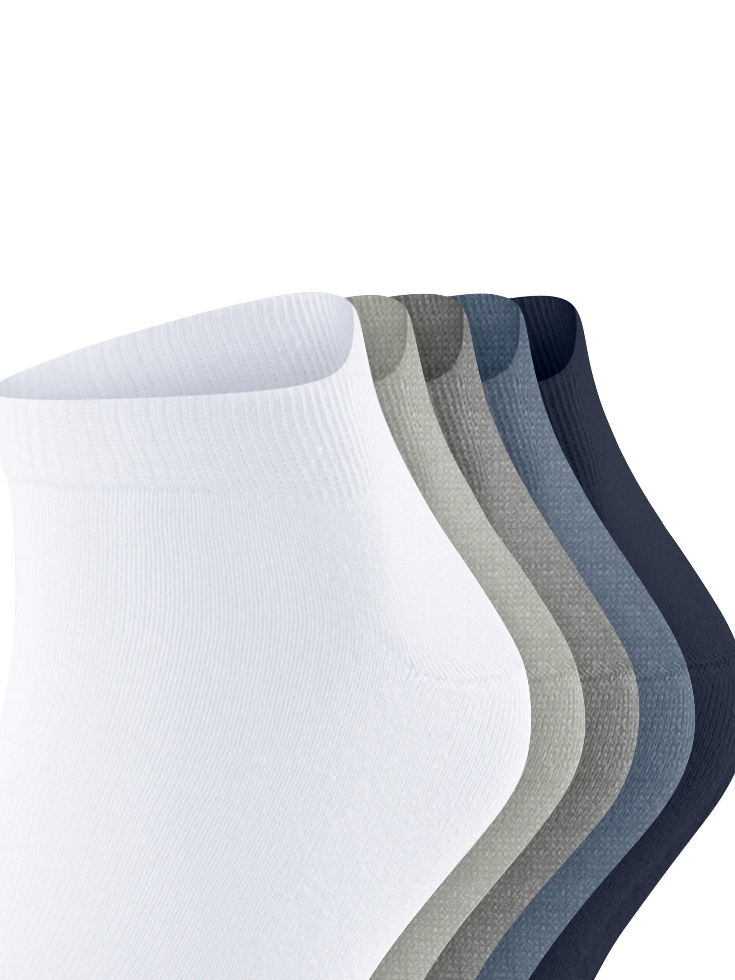ESPRIT Ankle Socks 'Solid-Mix 5-Pack' in Mixed colors
