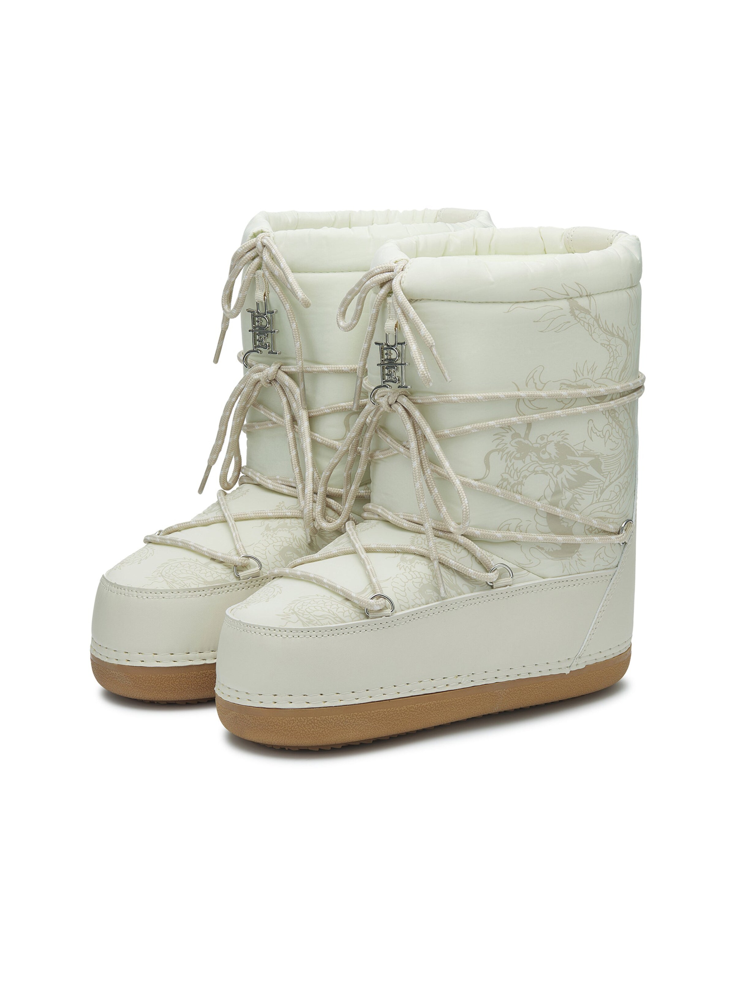 Ed Hardy - Botas en beige: frente