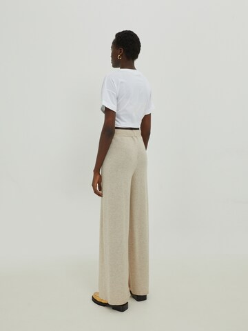 EDITED Wide leg Trousers 'Jimena' in Beige