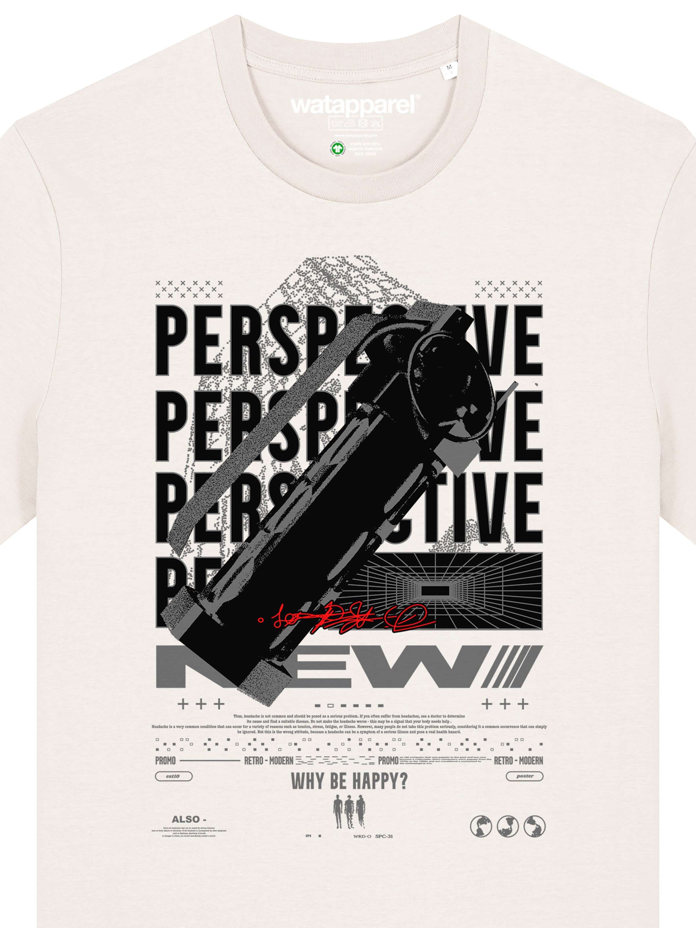 Watapparel T-Shirt ' New Perspective ' in Weiß