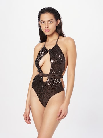 GUESS Swimsuit in Brown: front