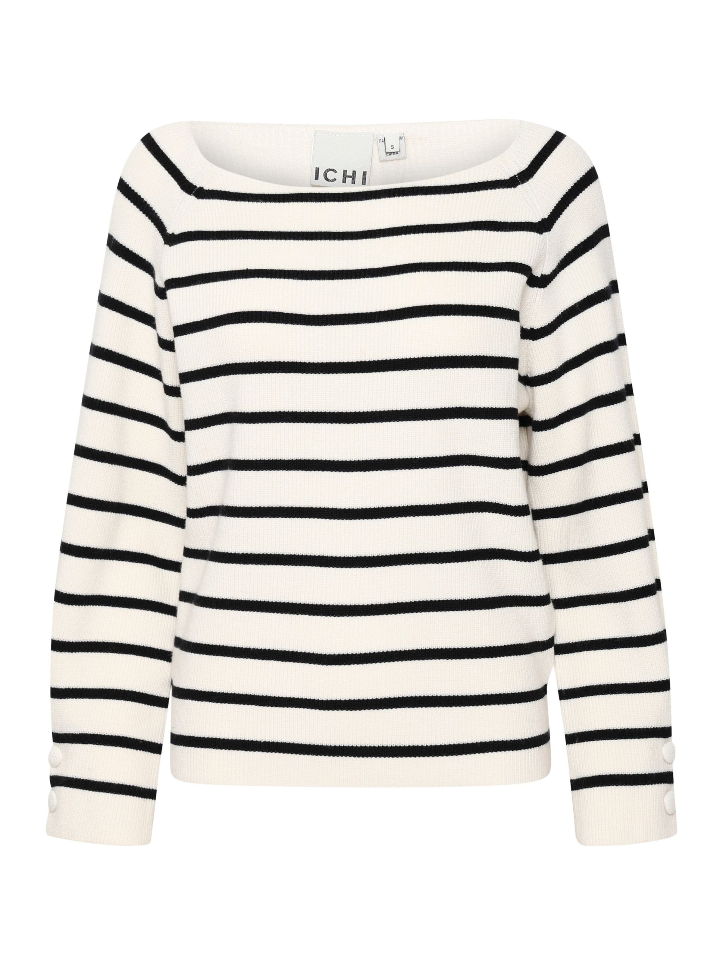 ICHI Sweater 'Boston' in White: front